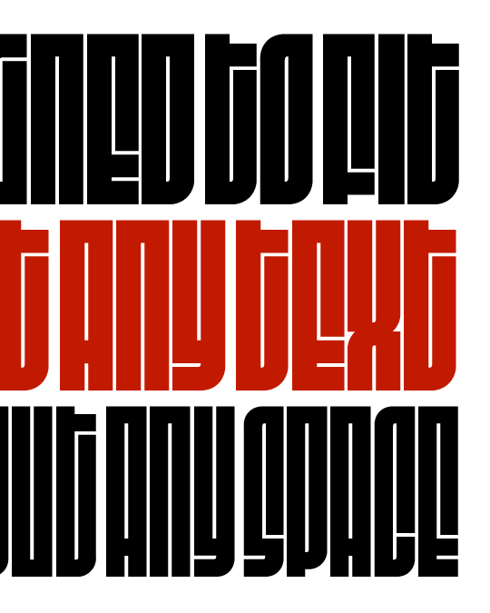 ...just about any text into just about any space.